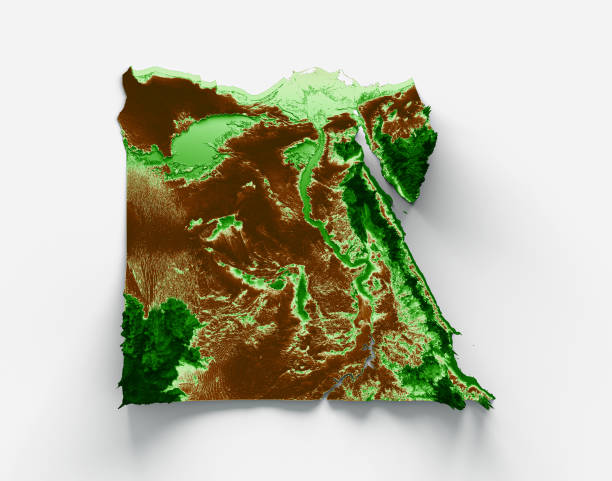 istock Egypt Topographic Map 3d realistic map Color 3d illustration 1434961436