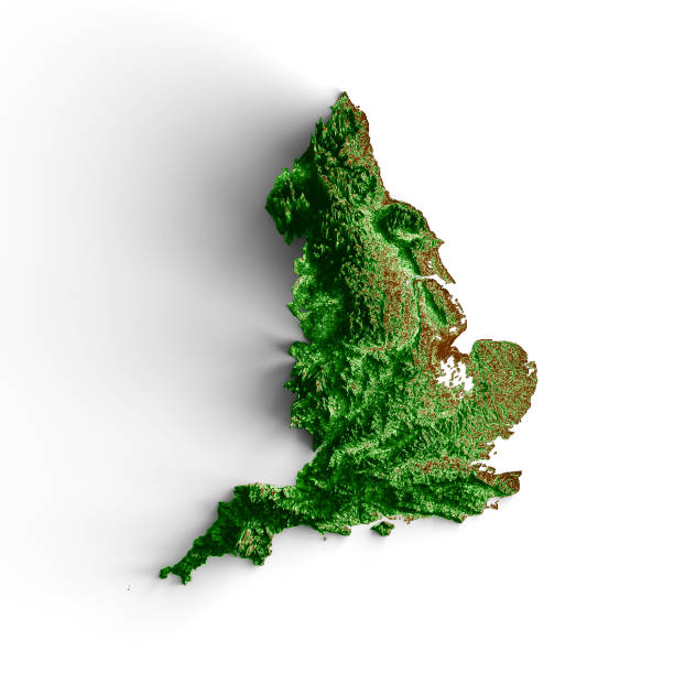 istock England Topographic Map 3d realistic map Color 3d illustration 1434961582