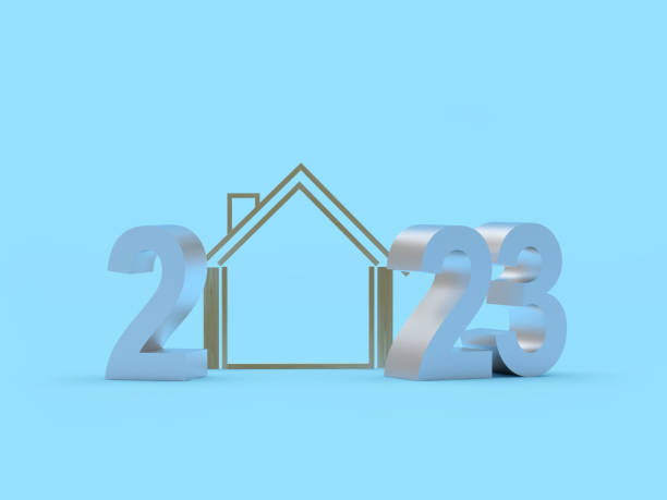 istock House icon with silver number 2023 1434962015