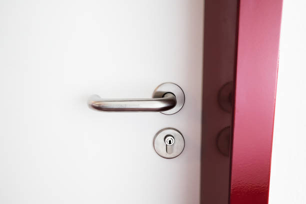 Contemporary door handle. Modern and stylish interior design