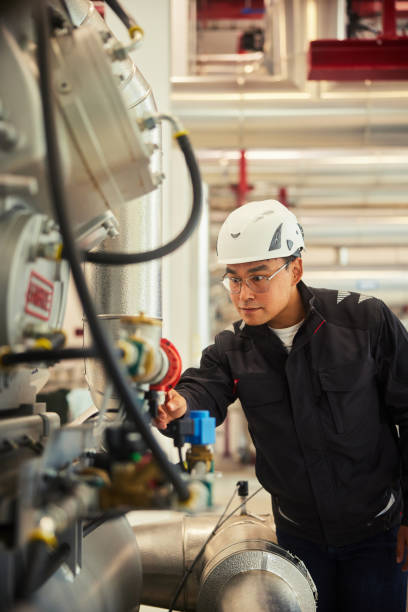 istock Male engineer doing an inspection while working in a power station 1434977120