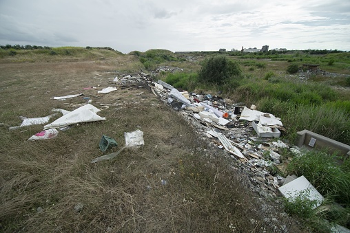Garbage dumped on derelict former industrial land
