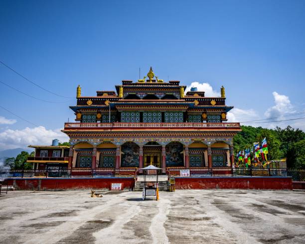 istock Low-angle view of a Buddhist monastery in Pokhara, Nepal 1434993944