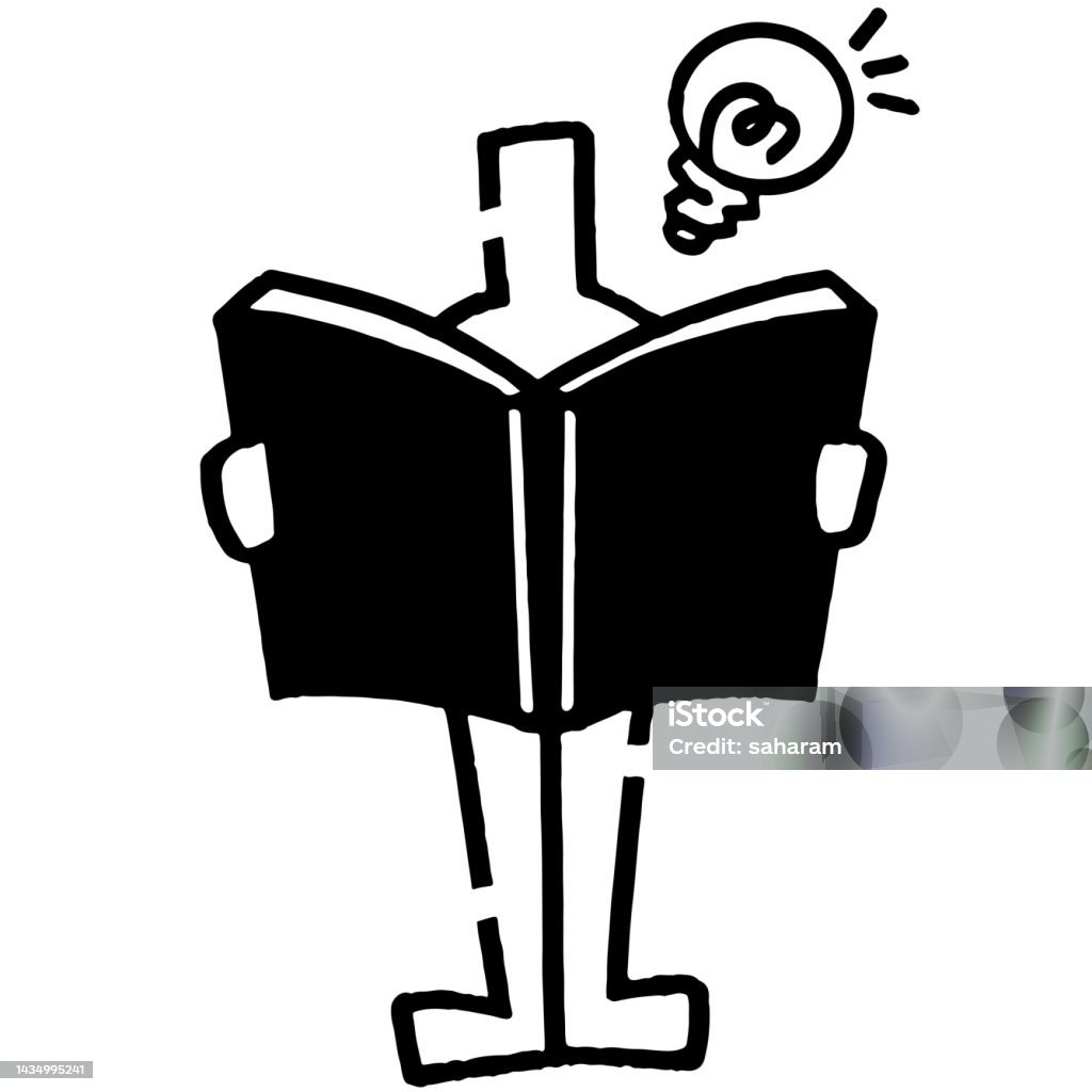 Stick Figure Knowledge Stick Figure Reading Books And Gaining Knowledge Stock Illustration ...