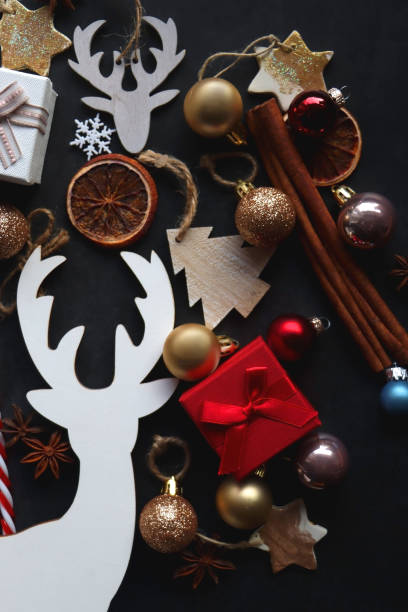 istock Christmas Decorations, Presents and Reindeer 1434996816