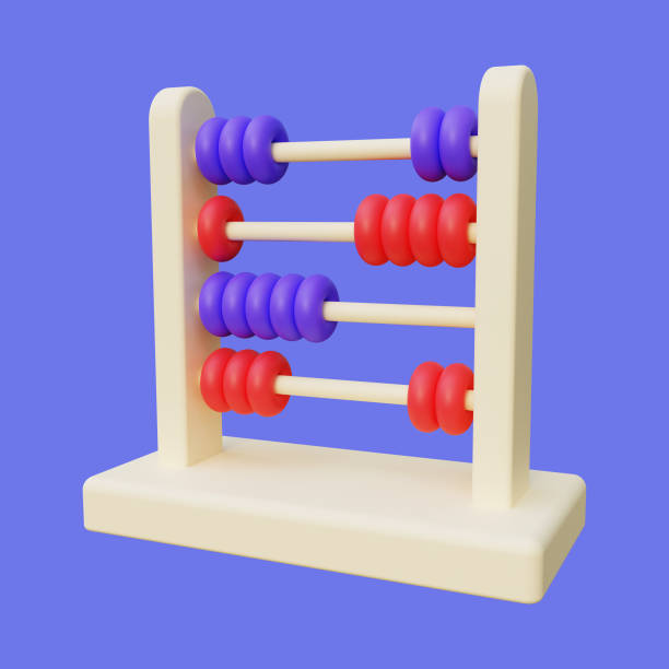 istock Stylized 3D Abacus Calculator Illustration. Traditional classic math calculator, suitable for your education or math related design 1434999381