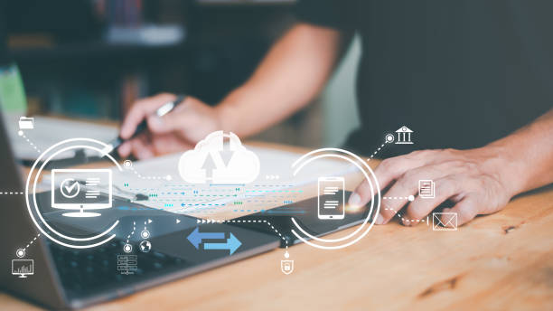 istock Businessmen transfer data from smartphone to laptop,exchange data files,with Internet cloud technology,Document,folder and backup management,digital sharing,international business network worldwide 1435001848