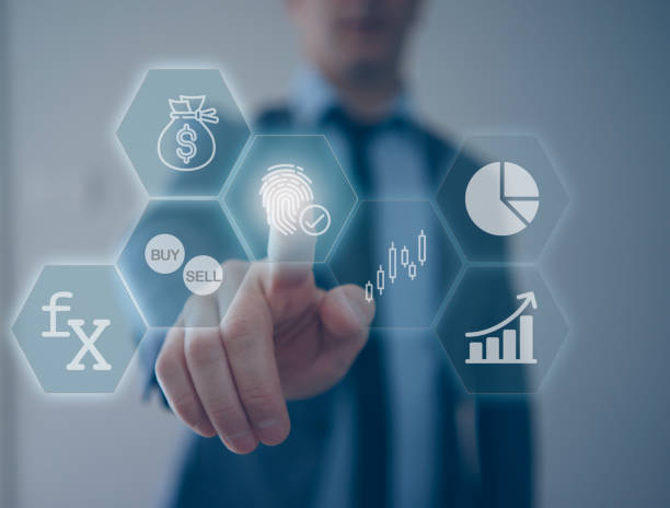 istock A man touches a digital user interface to authenticate with biometrics and fingerprints. Online financial services and fintech concept. 1435009166