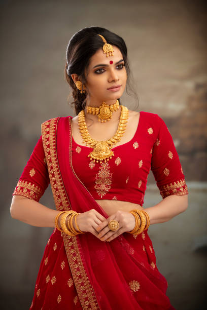 istock Pretty Indian young Hindu Bride portrait 1435010701