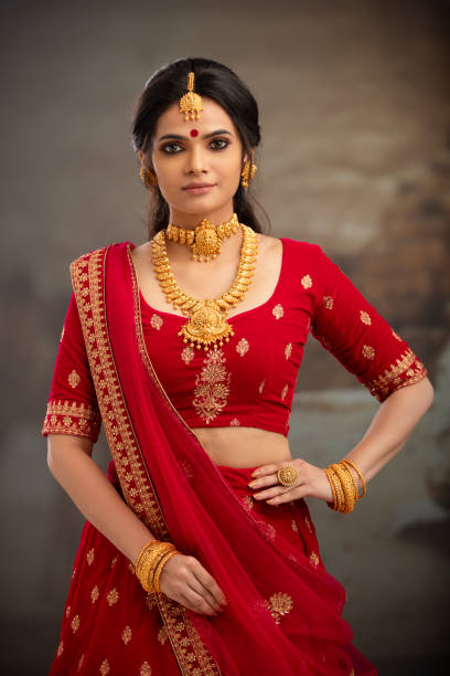 istock Pretty Indian young Hindu Bride portrait 1435010707