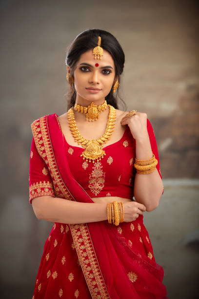 istock Pretty Indian young Hindu Bride portrait 1435010709
