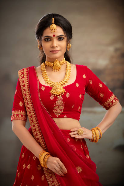 istock Pretty Indian young Hindu Bride portrait 1435010745