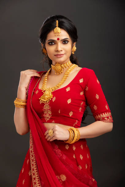 istock Pretty Indian young Hindu Bride portrait 1435010747
