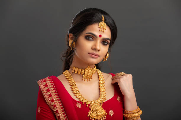 istock Pretty Indian young Hindu Bride portrait 1435010751