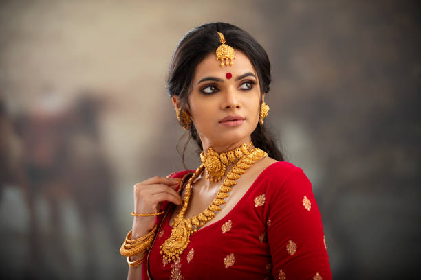 istock Pretty Indian young Hindu Bride portrait 1435010866