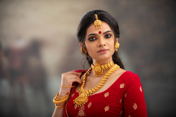 istock Pretty Indian young Hindu Bride portrait 1435010868