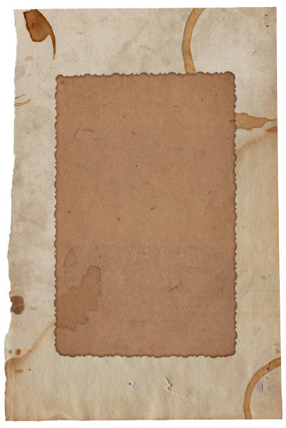 istock Old vintage rough paper with scratches and stains texture isolated 1435016878