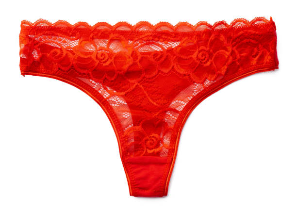 istock Women's string lace panties on a white background 1435016918