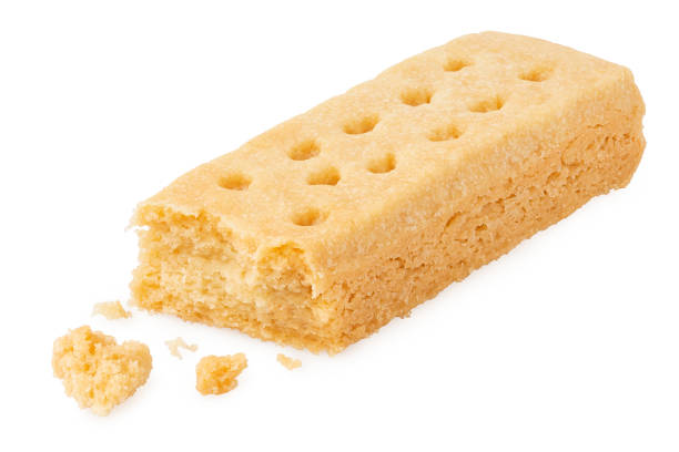 istock Partially eaten butter shortbread finger biscuit. 1435019208
