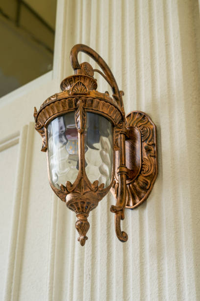istock European style hanging lamp on building wall 1435020509