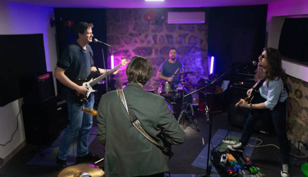 istock Music band having a rehearsal in studio 1435022277