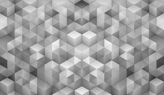 3d cubes abstract background. White isometric digital technology futuristic blocks on light surface. . High quality photo