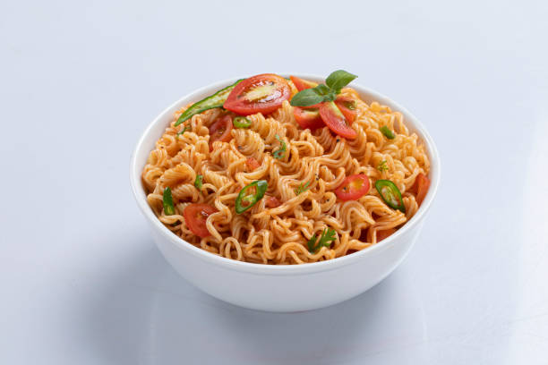 istock plane, chicken, egg, beef, prawn instant noddle's isolated on white background for design or packaging 1435026193