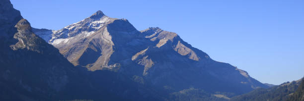 Mount Oldehore and Coll Du Pillon mountain pass. stock photo