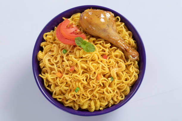 istock plane, chicken, egg, beef, prawn instant noddle's isolated on white background for design or packaging 1435026515
