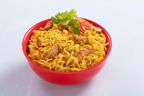 istock plane, chicken, egg, beef, prawn instant noddle's isolated on white background for design or packagingplane, chicken, egg, beef, prawn instant noddle's isolated on white background for design or packaging 1435026659