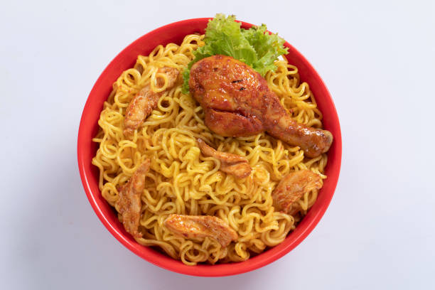 istock plane, chicken, egg, beef, prawn instant noddle's isolated on white background for design or packaging 1435026827