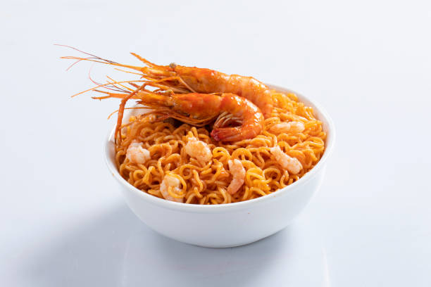 istock plane, chicken, egg, beef, prawn instant noddle's isolated on white background for design or packaging 1435027261