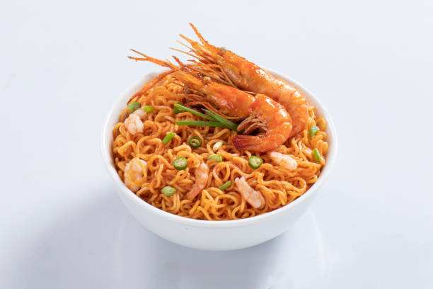 istock plane, chicken, egg, beef, prawn instant noddle's isolated on white background for design or packaging 1435027267