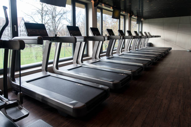 istock Modern Gym Interior With Equipment 1435035198
