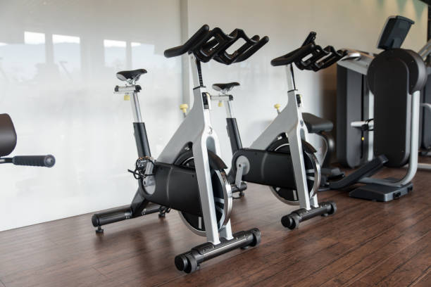 istock Large Modern Gym With Workout Equipment 1435035202