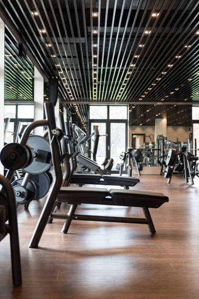 istock Modern Gym Interior With Equipment 1435035214