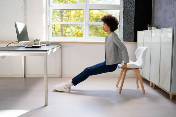 istock Triceps Dip Office Desk Chair Workout 1435042636