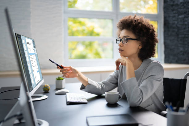 istock E Invoice Business Management. African Accountant 1435043256