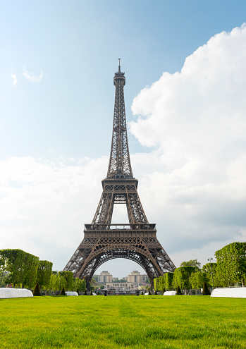 The Eiffel Tower in Paris, France. The Eiffel Tower in Paris, France. Paris, France - 8 May 2017.