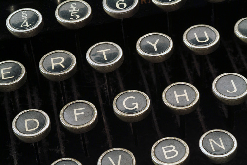 Old fashioned typewriter keypad.