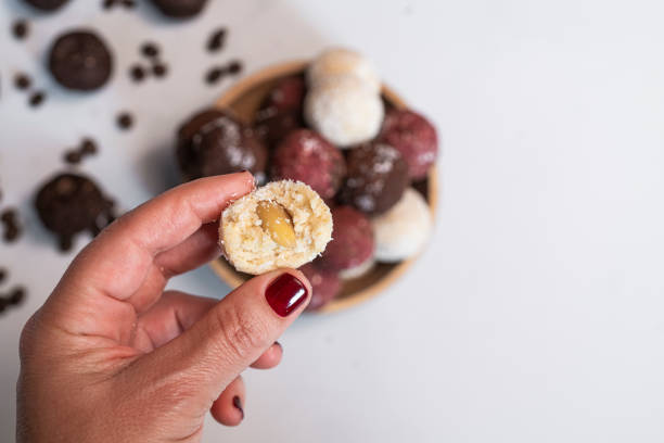 Vegan raw energy coconut balls
