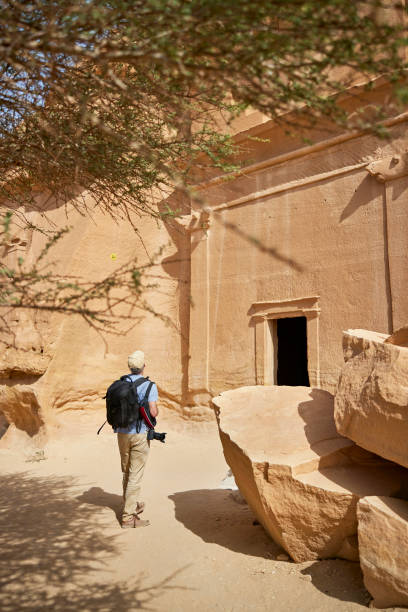 istock Professional photographer working in Hegra, Saudi Arabia 1435053953