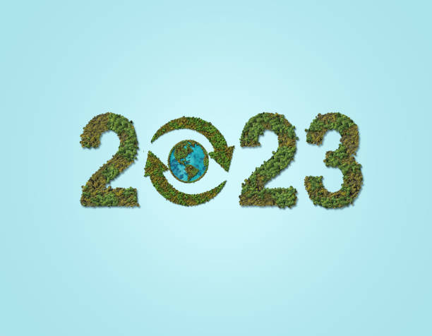 istock New year Green Concept. 2023 new yar 1435054336