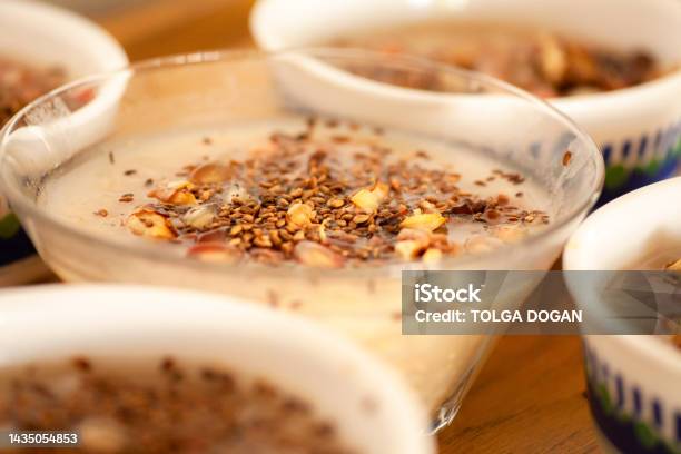 Ashure Stock Photo - Download Image Now - Almond, Ashure - Dessert, Bean