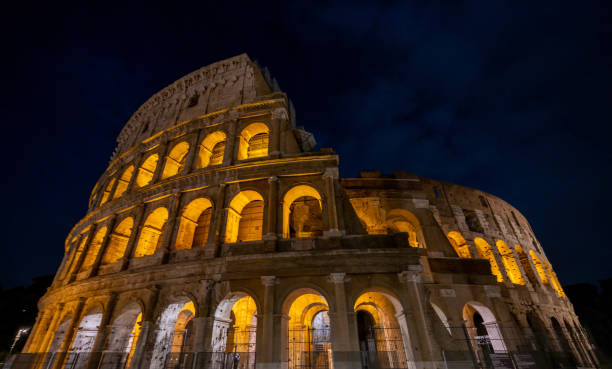 istock Beautiful Coliseum in Rome at night 1435061407