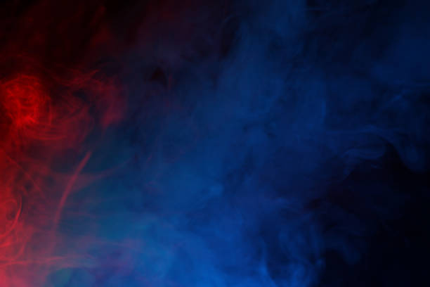 istock Blue steam on a black background. 1435063276