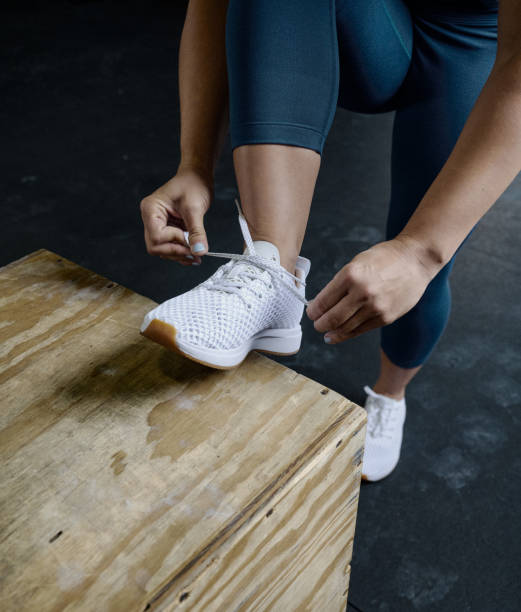 istock Shoe lace up 1435063936