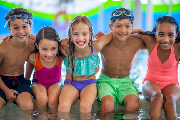 istock Children in a Swimming Lesson 1435066426