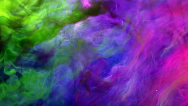 istock Galaxy in outer space, colorful space background. Gas nebula with stars, 3d render. Starry sky many light years far from the Earth. 1435067408