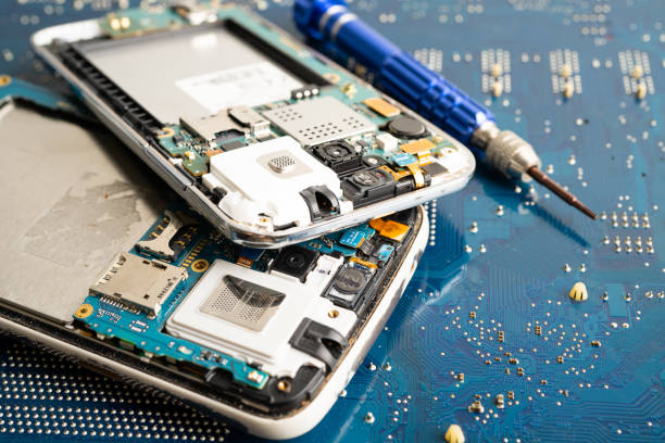 istock Repairing and upgrade mobile phone, electronic, computer hardware and technology concept. 1435069385